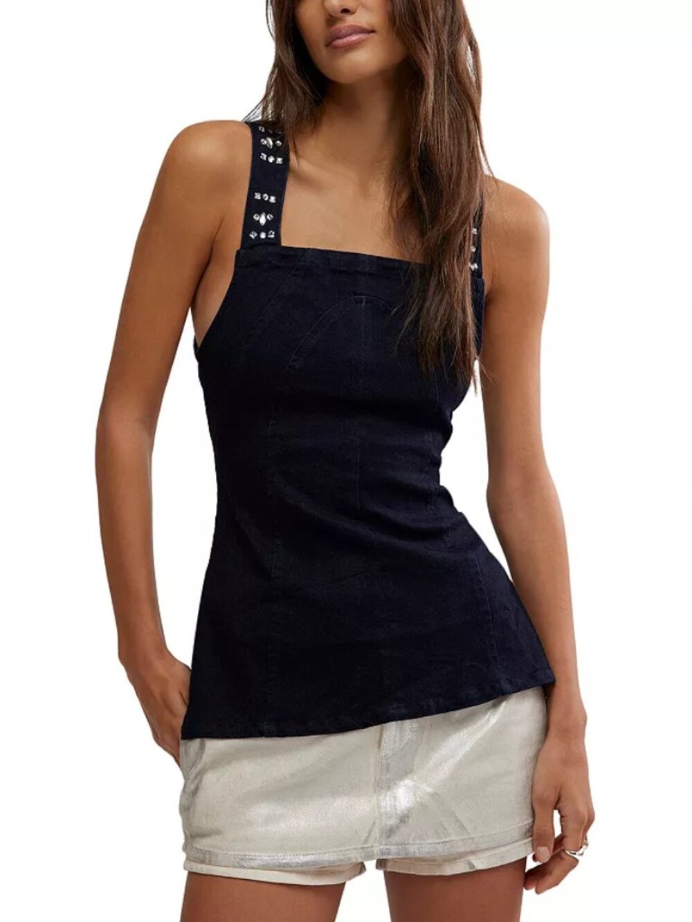 Free People Decked In Shine Top. Sz: Large - Picture 2 of 16